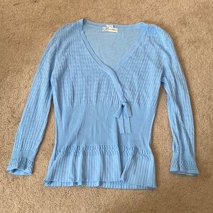 Cross tie front sweater